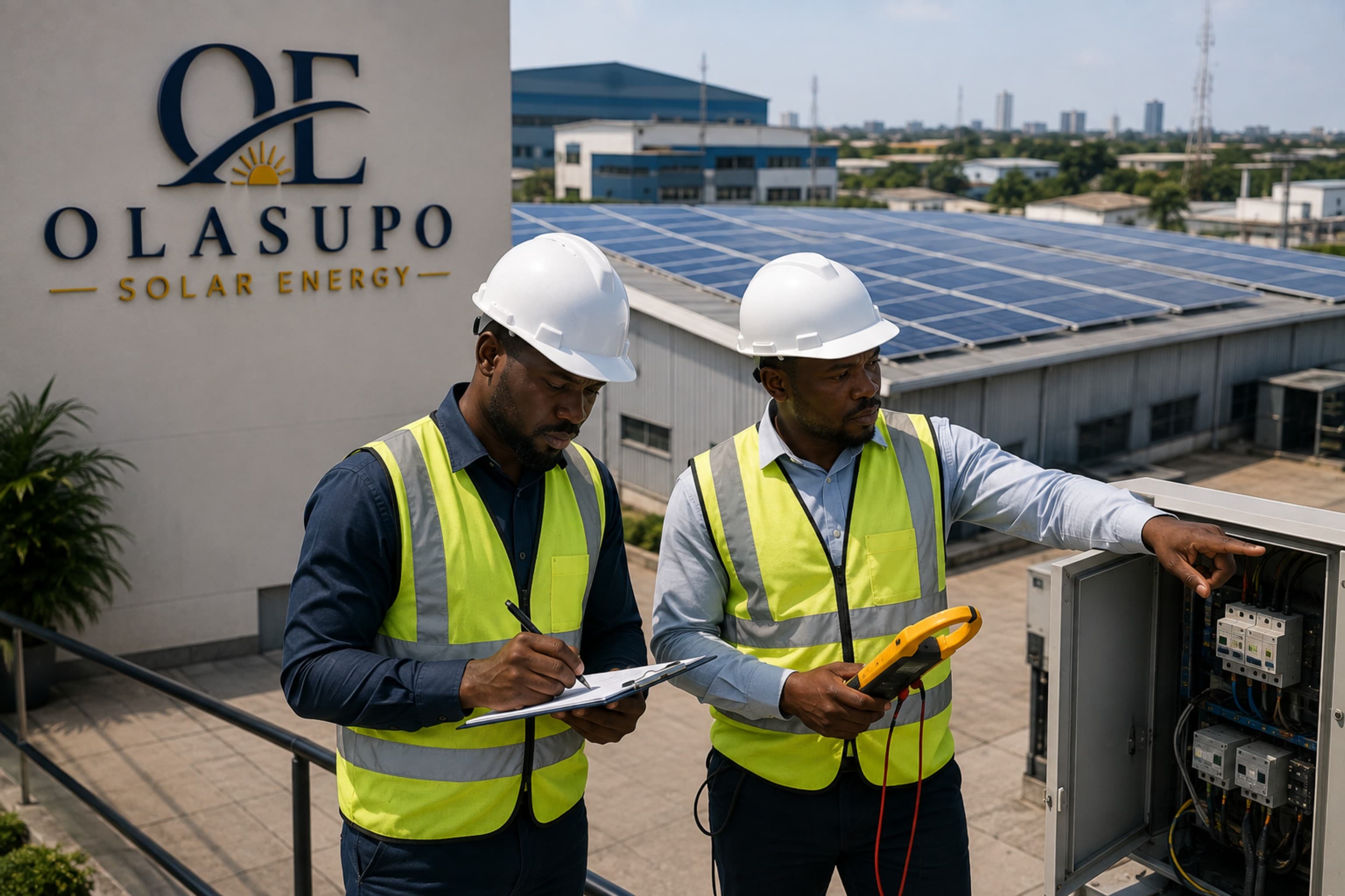 Industrial solar installation for a Nigerian business similar to facilities in Ogun